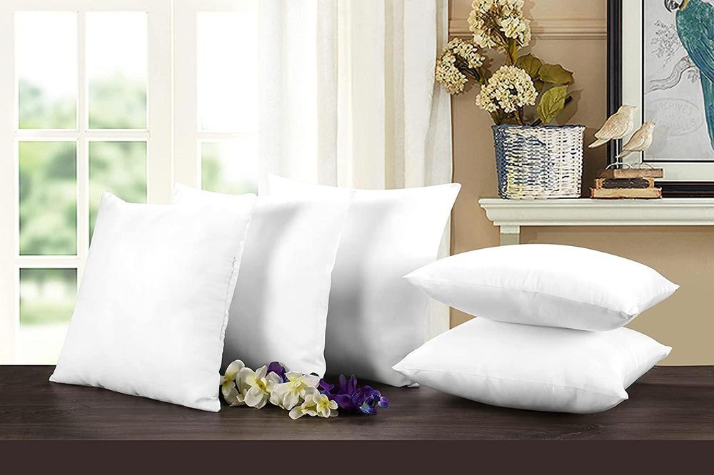 White Polyester Cushion Filling 15x15 Inch Pack Of 5