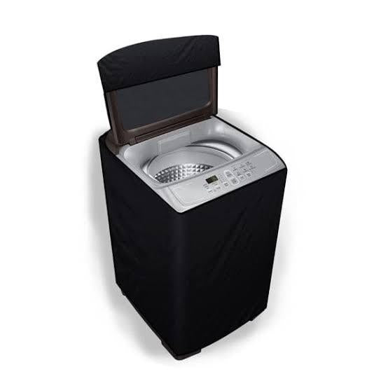 Waterproof Washing Machine Cover Black Silver Zipper
