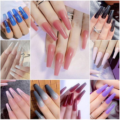 Multicolor Acrylic Fake Nails For Woman's