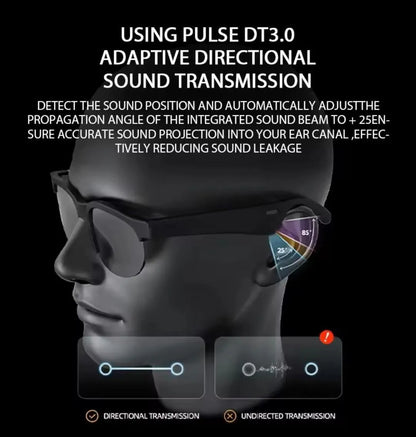 Intelligent Bluetooth Glasses Black Long Range Audio Gaming