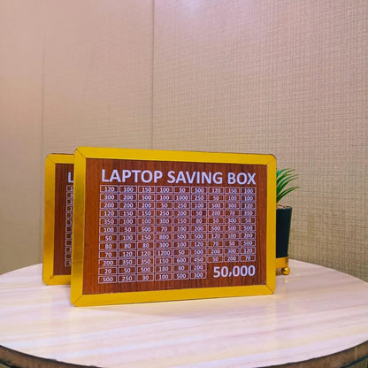 Laptop Saving Box 50,000 Wooden Grid Display