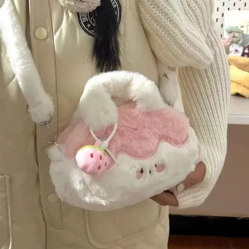Cute Japanese Style Plush Cake Bag for Girls