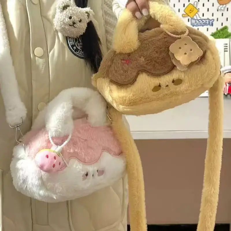 Cute Japanese Style Plush Cake Bag for Girls