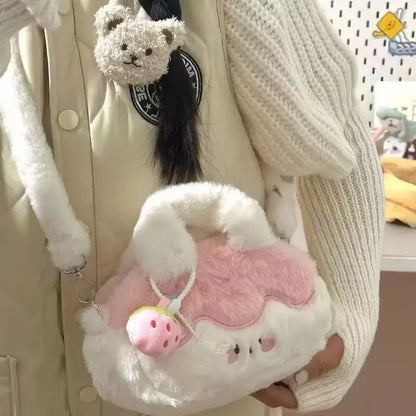 Cute Japanese Style Plush Cake Bag for Girls
