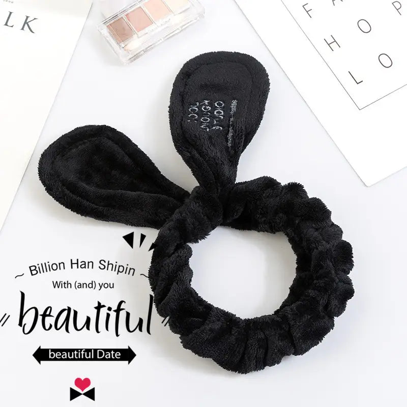 Rabbit Ears Hair Band for Women Wash Face Headband Makeup Mask Yoga Hair Band