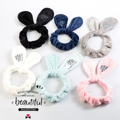Rabbit Ears Hair Band for Women Wash Face Headband Makeup Mask Yoga Hair Band