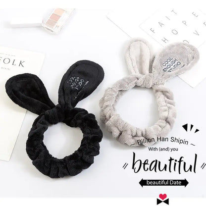 Rabbit Ears Hair Band for Women Wash Face Headband Makeup Mask Yoga Hair Band