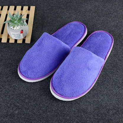 Coral Fleece Slippers designed for both home and hotel use.