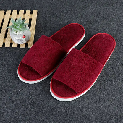 Coral Fleece Slippers designed for both home and hotel use.