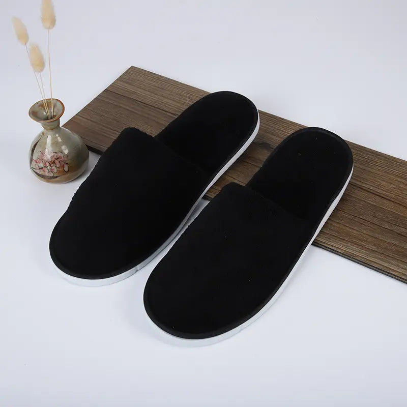 Coral Fleece Slippers designed for both home and hotel use.