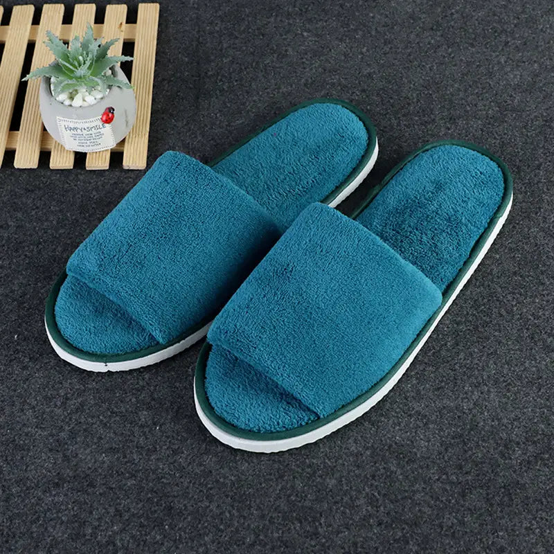 Coral Fleece Slippers designed for both home and hotel use.