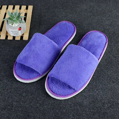 Coral Fleece Slippers designed for both home and hotel use.
