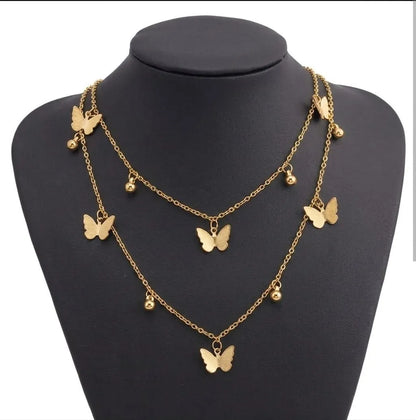 Elegant Gold-Plated Butterfly Ear Cuff & Chain Set