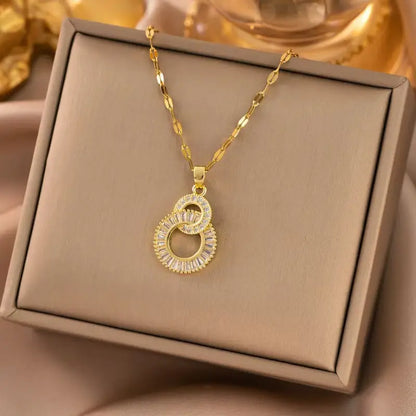 Titanium Steel Woman's Necklace 52 Different Gold Chain