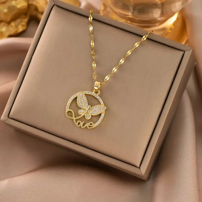 Titanium Steel Woman's Necklace 52 Different Gold Chain