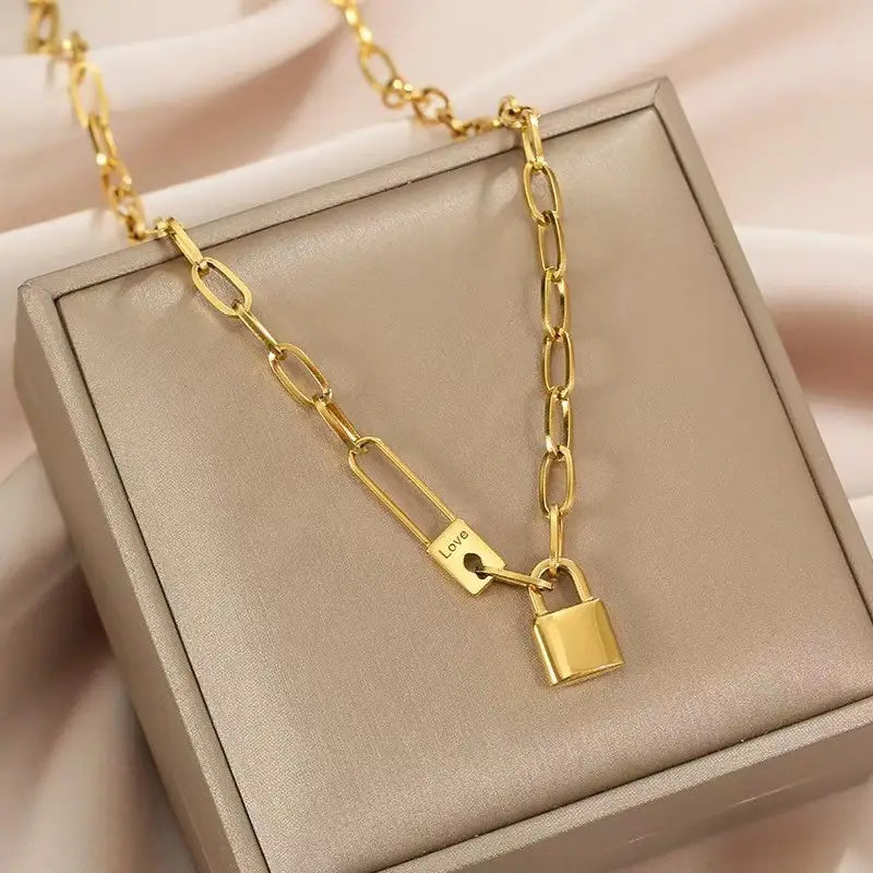 Titanium Steel Woman's Necklace 52 Different Gold Chain