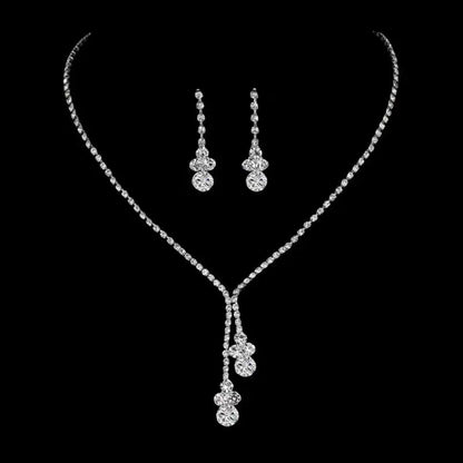 Full Diamond Claw Chain Necklace Set For Woman's