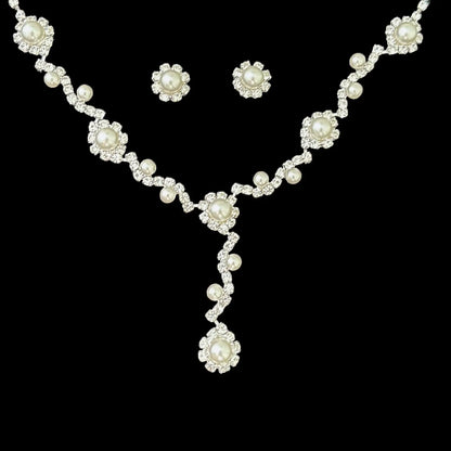 Full Diamond Claw Chain Necklace Set For Woman's