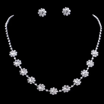 Full Diamond Claw Chain Necklace Set For Woman's