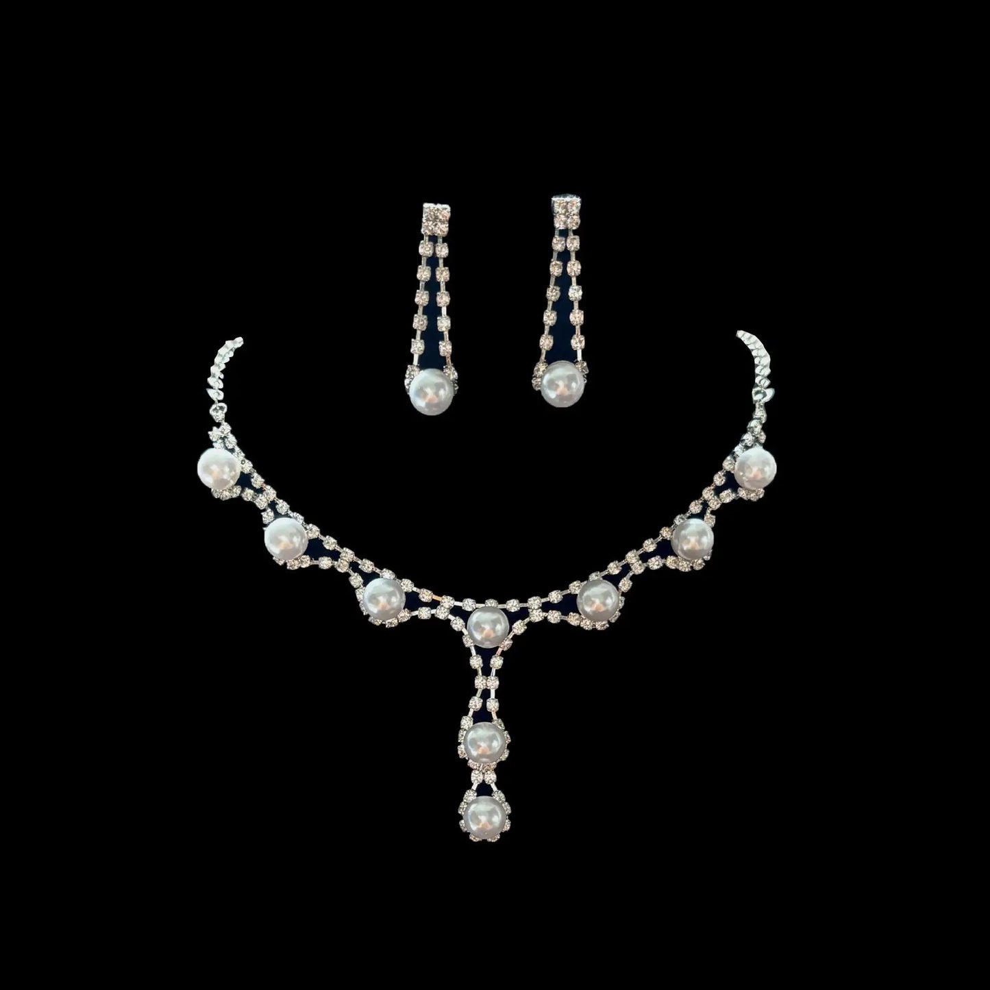 Full Diamond Claw Chain Necklace Set For Woman's