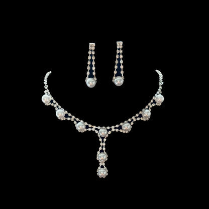 Full Diamond Claw Chain Necklace Set For Woman's