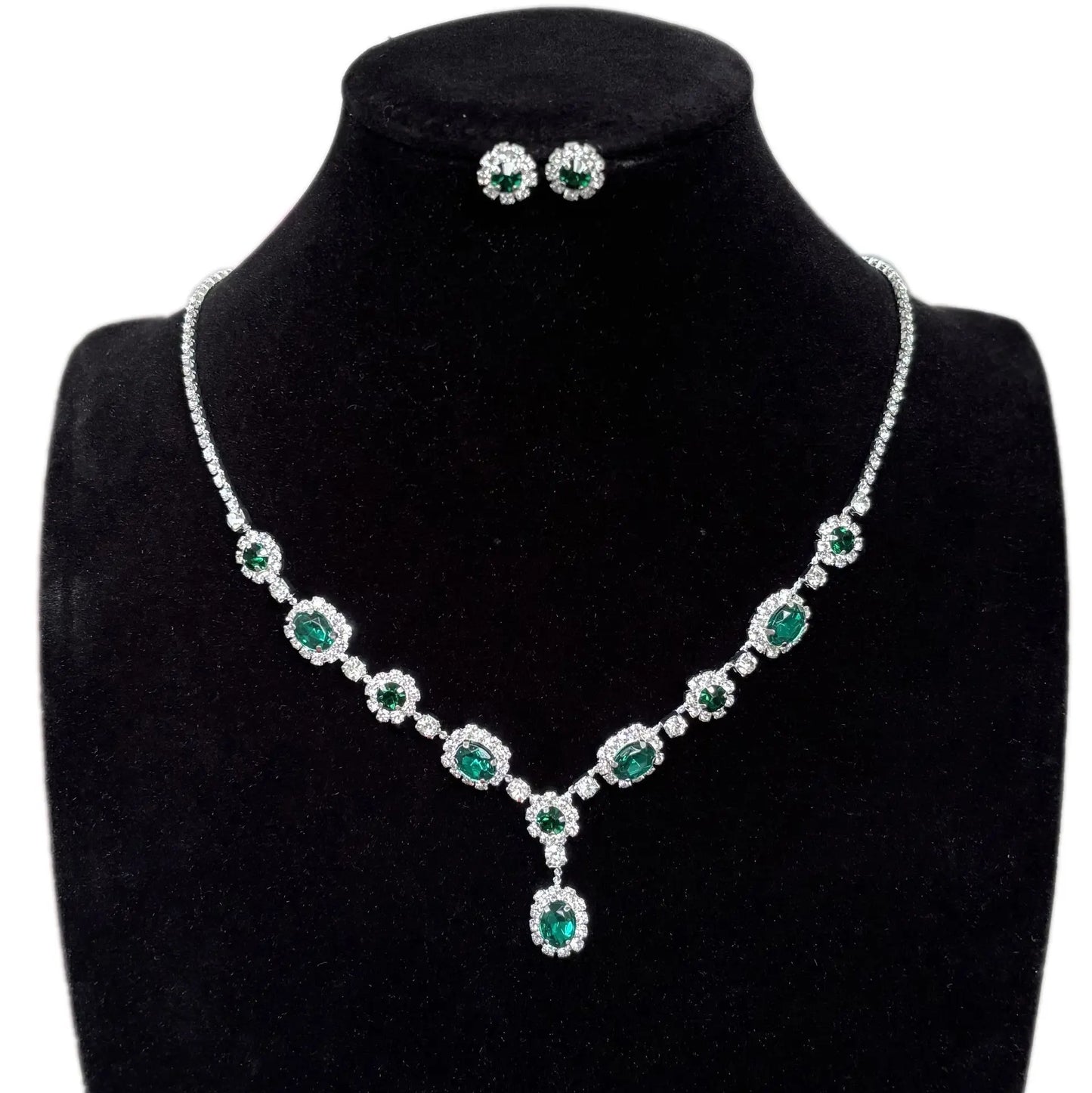 Full Diamond Claw Chain Necklace Set For Woman's