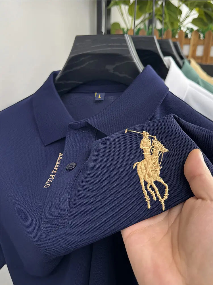 Men’s Premium Polo Shirt with Embroidered Logo