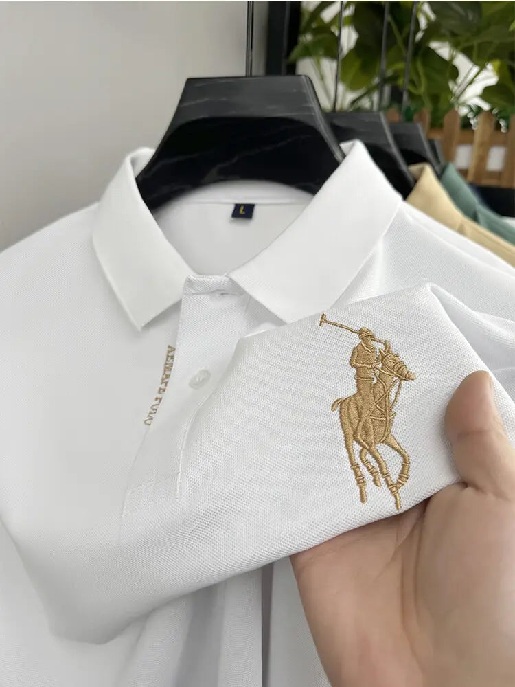 Men’s Premium Polo Shirt with Embroidered Logo