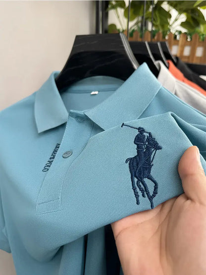 Men’s Premium Polo Shirt with Embroidered Logo
