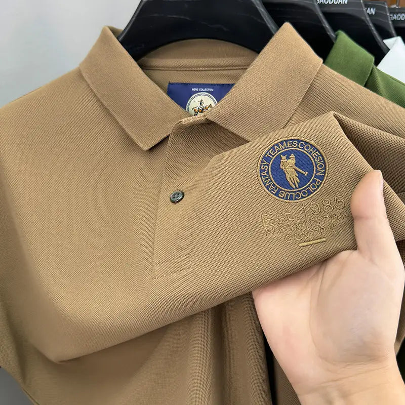 Men’s Premium Polo Shirt with Embroidered Logo