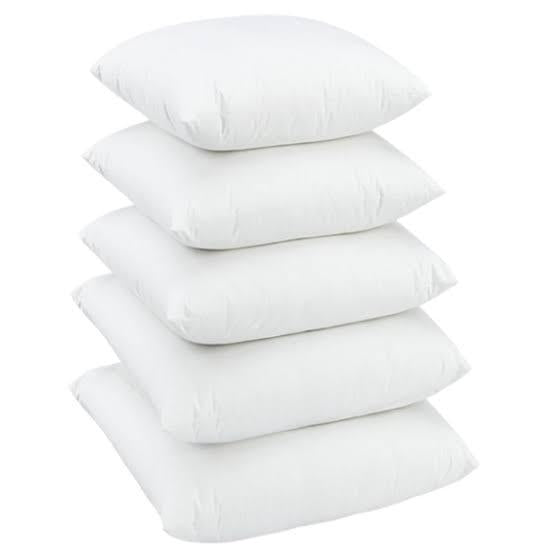 White Polyester Cushion Filling 15x15 Inch Pack Of 5