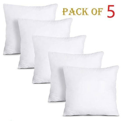 White Polyester Cushion Filling 15x15 Inch Pack Of 5