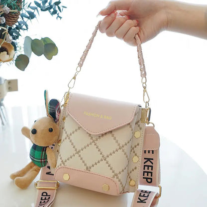Bag For Woman's K-Style New High-end Pu Single Shoulder Crossbody Bag Mobile Phone Bag Versatile Mini Square For Woman's