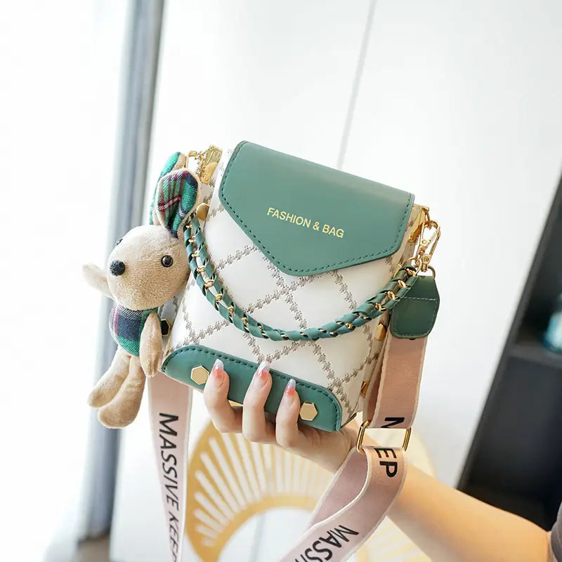 Bag For Woman's K-Style New High-end Pu Single Shoulder Crossbody Bag Mobile Phone Bag Versatile Mini Square For Woman's