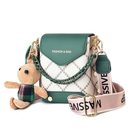 Bag For Woman's K-Style New High-end Pu Single Shoulder Crossbody Bag Mobile Phone Bag Versatile Mini Square For Woman's