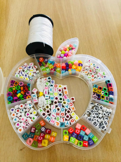 For Gift Alphabets Beads & Elastic Thread Set For Kid Craft