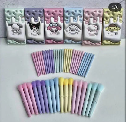 Cute Cat Design Makeup Brushes Set For Practicing