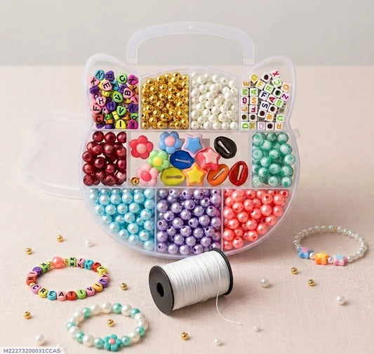 Multicolor DIY Jewelry Beads With Elastic Thread Roll