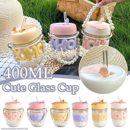 Cute Glass Travel Mug HOH Design 400ML