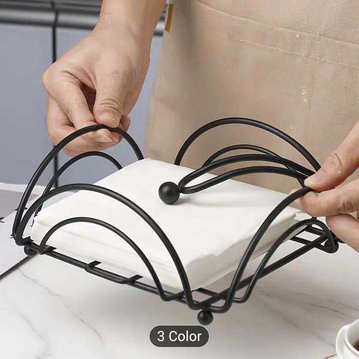 Golden Metal Tissues Holder For Home Office