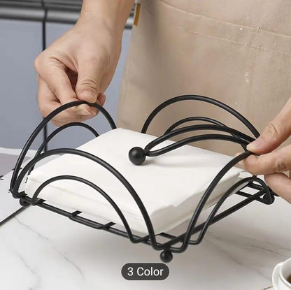 Golden Metal Tissues Holder For Home Office