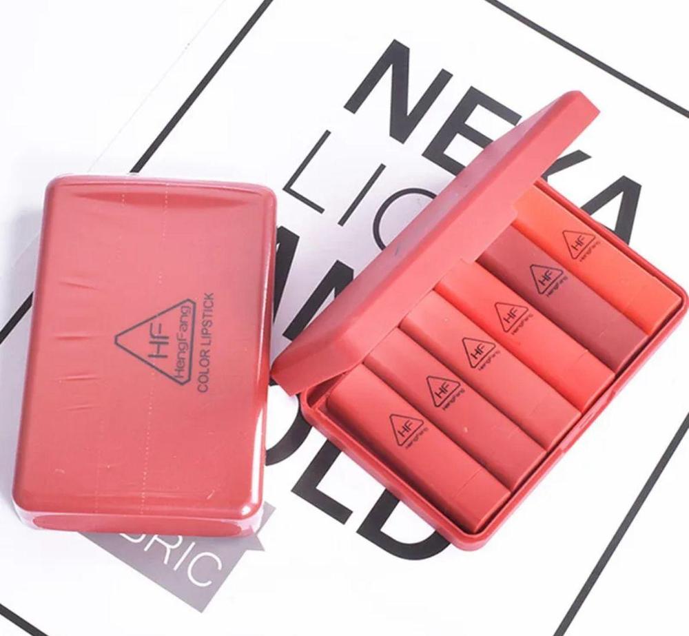 Set 6 Mate Lipstick Shade Long Lasting Smuged Proof