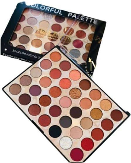 Eye Makeup Plate 35 Shades Matte Warm Long Lasting