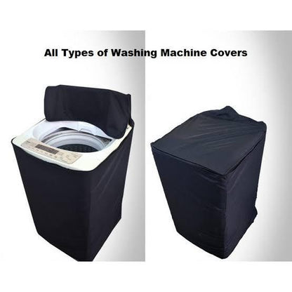 Waterproof Washing Machine Cover Black Silver Zipper