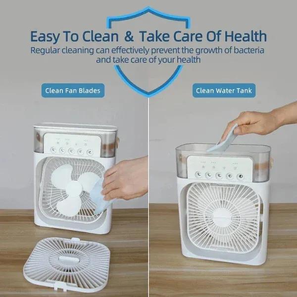Portable Air Cooler Fan With LED lights & USB Power