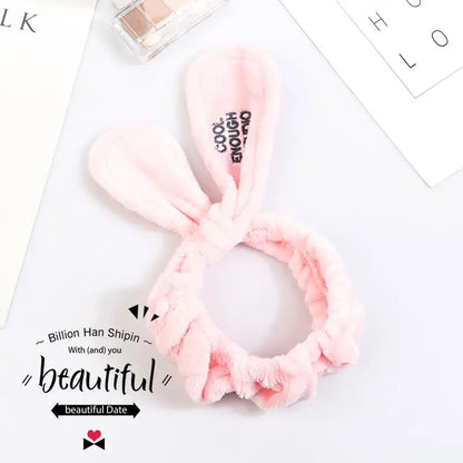 Rabbit Ears Hair Band for Women Wash Face Headband Makeup Mask Yoga Hair Band