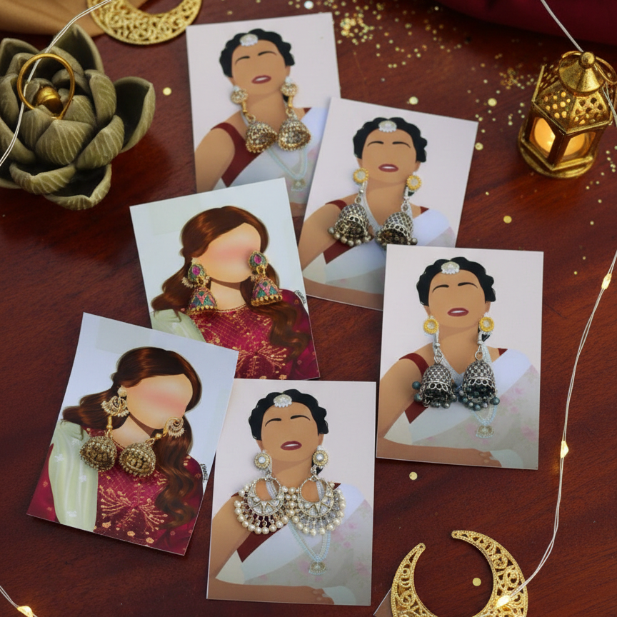 Pack of 27 Mini Festive Cards without Jewellery (Random Designs)