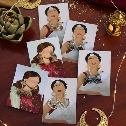 Pack of 27 Mini Festive Cards without Jewellery (Random Designs)