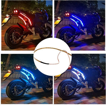 Premium Multi Motorcycles Waterproof Flexible Strip Light 45CM