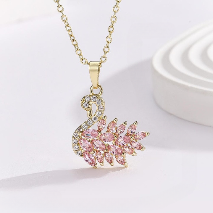 Zircon Swan Necklace only For Girls